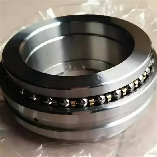 Double Row Angular Contact Ball Slewing Bearing with Cross Roller Thrust Features