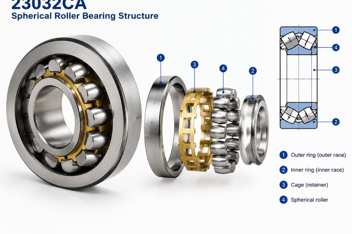 23032ca spherical roller bearing structure
