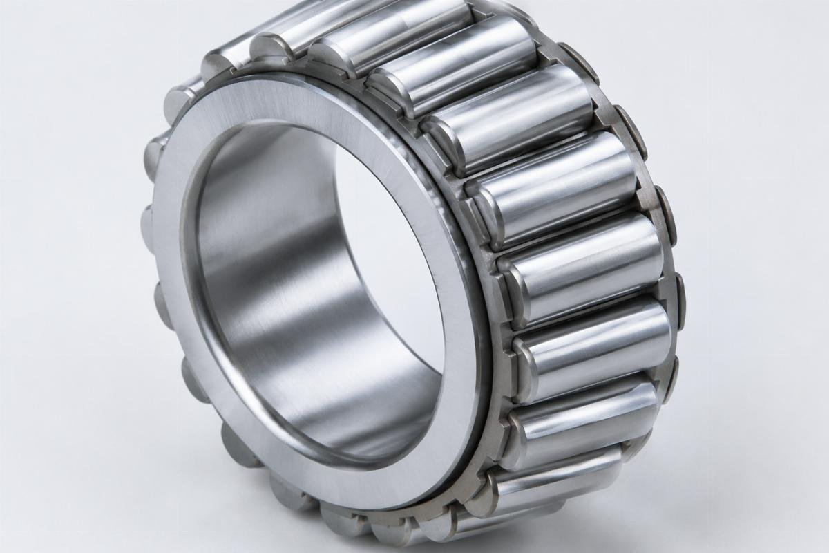 Chrome steel full-complement roller arrangement without outer ring
