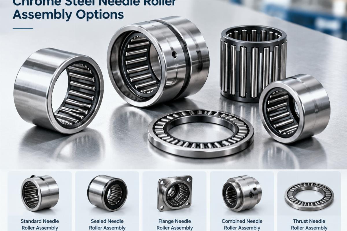 Chrome steel needle roller assembly options