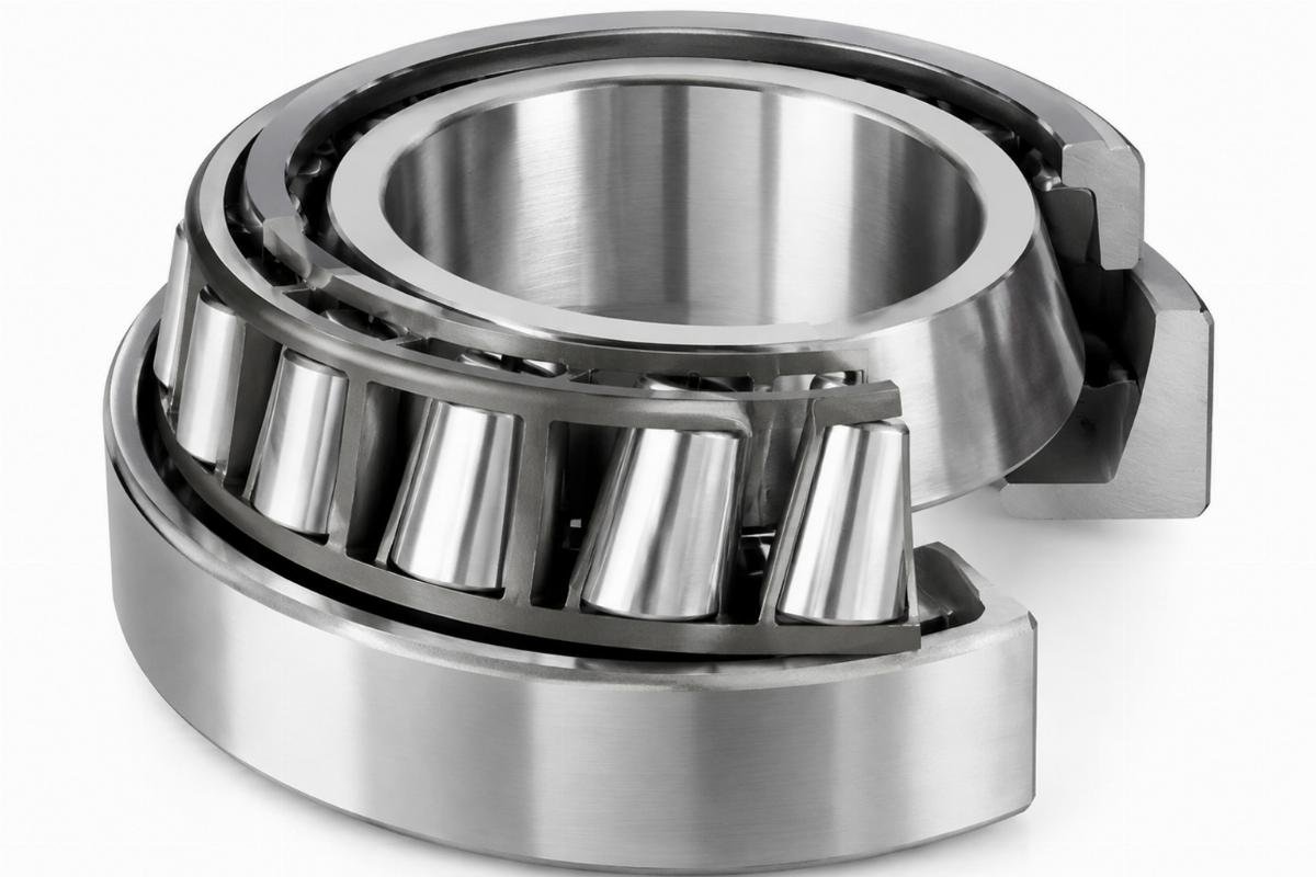 Chrome steel single row tapered roller bearing internal geometry and open cage design