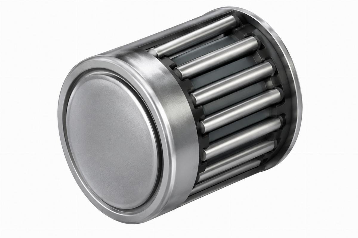 Drawn cup needle roller bearing without outer ring showing closed end cap design