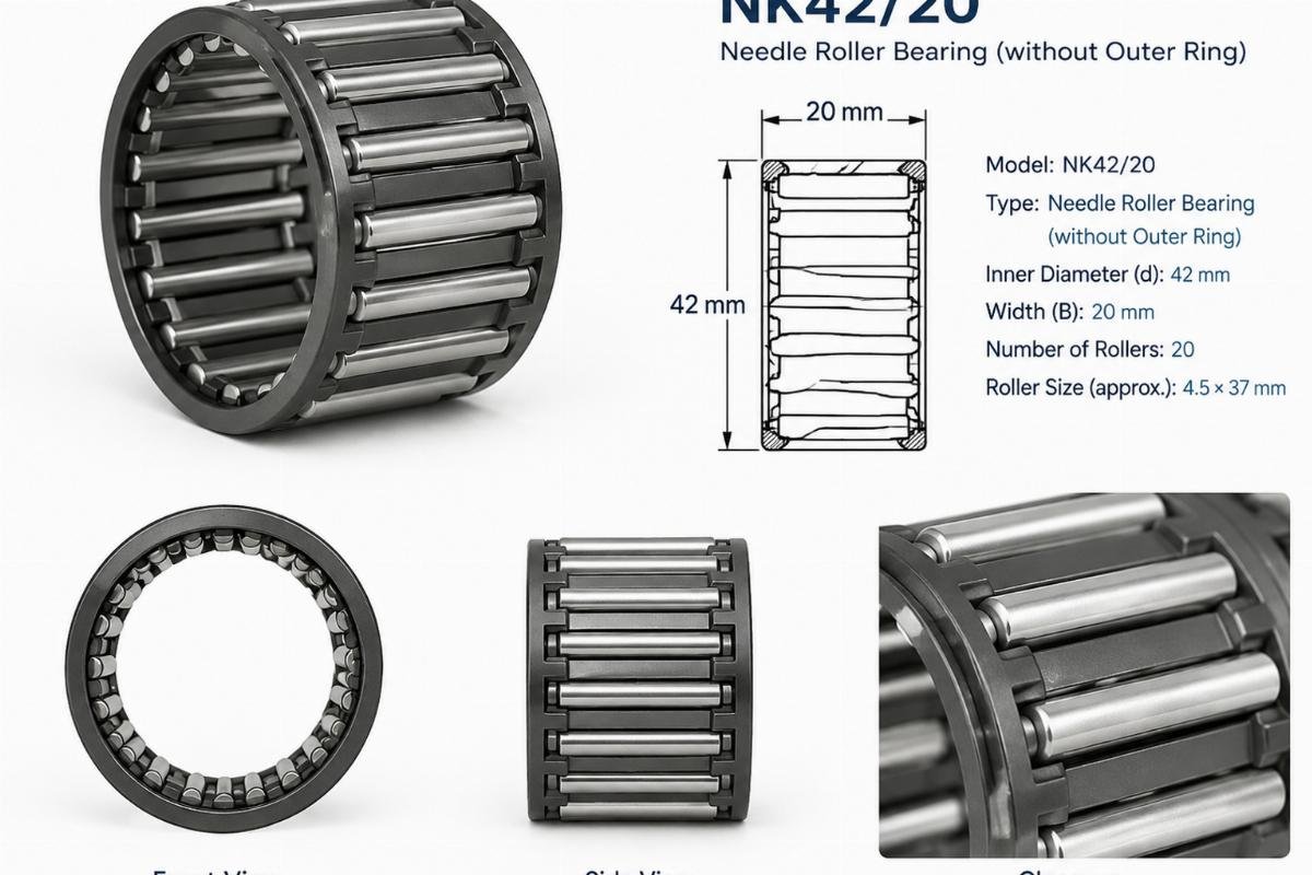 Nk42/20 needle roller bearing without outer ring structure