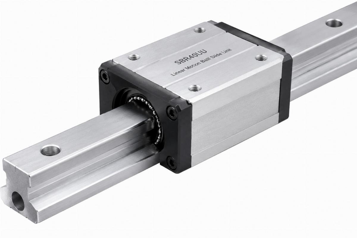 SBR40uu linear motion ball slide unit mounted on aluminum rail